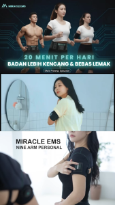 MIRACLE EMS ALAT PELANGSING - MEMBANTU MENGENCANGKAN OTOT LENGAN & BAKAR LEMAK TANPA RIBET!