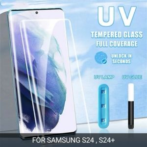 tempered glass optik nano UV for Samsung s24 s24 plus screen protector bahan kaca