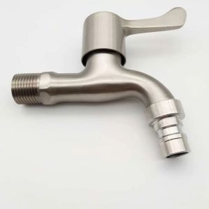 Vòi nước vòi hồ tay gạt Inox SUS304 cao cấp vòi nước xả siêu mạnh nhanh chóng với phi 21 dễ dàng lắp đặt