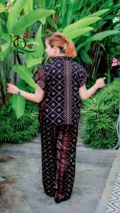 Set Kemeja Tangan Pendek Celana Rayon Motip Wanita Kekinian BY IQMA COLLECTION