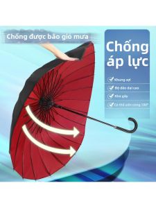 MOLORE | Automatic Opening Large Double Layer Umbrella with Curved and Long Handle