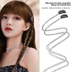 Kẹp Tóc Chuỗi Kim Cương Mới Dành Cho Nữ Phụ Kiện Tóc Trang Trí Búi Tóc Dây Thừng Tua Rua Biểu Diễn Hợp Kim Ngọc Trai Bán Quý
