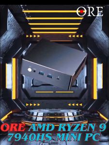 ORE GTR7 AMD Ryzen 9 7940HS Windows Mini PC 64GB DDR5 RAM 2TB NVME PCIE 4.0 SSD WiFi 6E Bluetooth 5.3 Thunderbolt 3 Gaming PC Computer Desktop