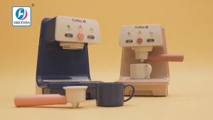 CONUSEA | Coffee Machine Toy Barista Pretend Play Cafe Set Childrens Play House Simulation Kitchen Miniature Role Play for Boys Girls