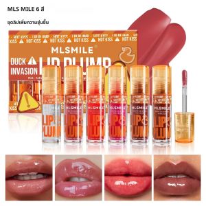 ลิปกลอสเพิ่มความอวบอิ่ม บำรุงริมฝีปาก ให้ความชุ่มชื้น เงางาม ติดทนนาน กลิ่นผลไม้ ชุดลิปสติกเนื้อลิควิดแบบปากเป็ด