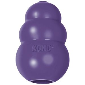 KONG Senior Dog Toy Gentle Natural Rubber Fun to Chew Chase and Fetch Purple