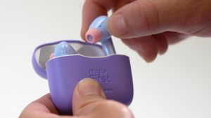 myFirst CareBuds - True Wireless Stereo TWS for Kids Wireless BT In-Ear-Headphones Volume Control Suitable for Kids Adults