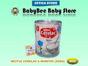 Nestle Cerelac Infant Cereals Rice FROM 6MONTHS - No Added Sugar (500g) 雀巢Cerelac婴儿谷类大米从6个月-不添加糖 (500克)