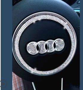 Audi Logo Car Decal Diamond Decorative Sticker for Modified Cars A3 A5 A7 Q5 Q3 A4L Audi Q2 Full Car Sticker Adhesive Paste