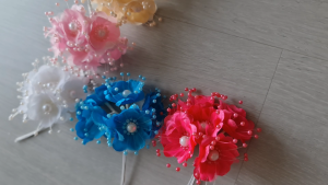 20pcs Small Flower Heads (Size 4cm) – Each Bloom Features 6 Small Petals/Florets. Suitable for Handcrafted DIY Decorations Bouquets and Crafts