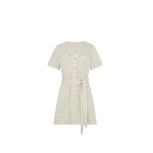 Shalldoer | Váy ngắn xếp ly một nút thanh lịch dành cho nữ mùa hè ngọt ngào Váy chữ A cạp cao không tay cổ chữ V váy ngắn thường ngày