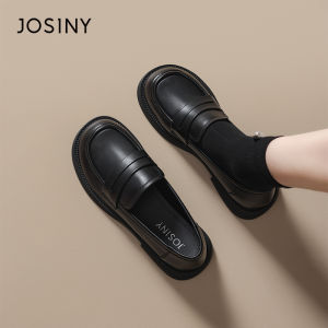 Josiny | Round Head Loafer Flats Soft Sole Shoes
