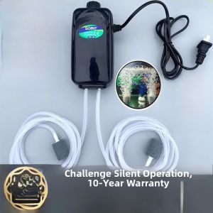 MONLEYTA | 220V Quiet Large Airflow Fish Tank Oxygen Pump Small Aquarium Aerator Home Use Fish Breeding Oxygenator Manleyta Brand