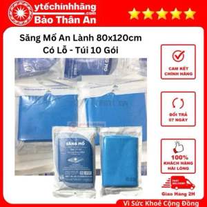 Săng Mổ An Lành Dùng 1 Lần [Túi 10 Gói] 50x50cm 60x80cm 80x120cm Có Lỗ Không Lỗ