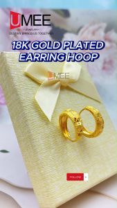 18k Gold Plated Hoop Earrings Jewelry Accessories For Women