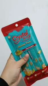 Makanan Kucing - Crystal Kitty Creamy Treats Crab 4x15gr - Snack Cemilan untuk Kucing
