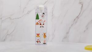 500/1000ML Acrylic Water Clear Transparent Bottle Stylish Milk Carton Shaped Water Bottle Milk Tea Juice Bottle