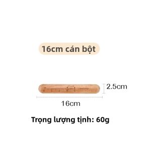 SHUEHO | Cây Cuộn Bột Gỗ Không Dính Lớn Đạt Chuẩn Thực Phẩm