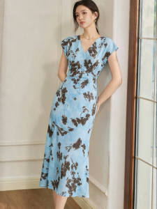 Roey s house | Đầm V-Neck Đai Dây Phong Cách Pháp Mùa Hè