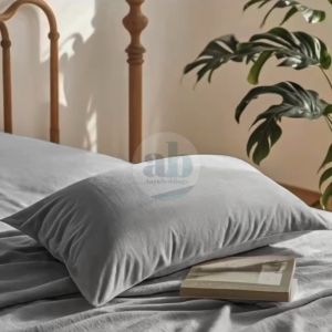 PAIR (2 PCS) HOTEL QUALITY PLAIN WHITE PILLOWCASE OVERLAP/ WITH ZIPPER CANADIAN COTTON BY PC ONLY