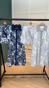 SET7230 Aida Printed Long Shirt w/ Shorts Set