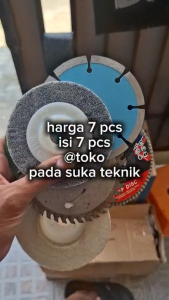 Mata Gerinda Serbaguna Pisau Gergaji Set 7 pcs Khusus Pemotong Potong Poles Kayu Granit Kramik Besi