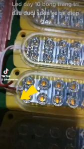 Led dây 10 bóng mỗi bóng 12 mắt chạy điện 24v dùng trang trí xe tải