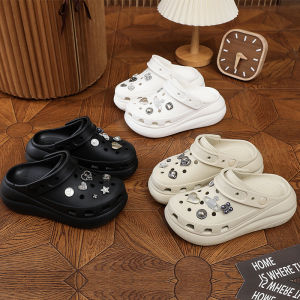 2025 New Womens Fruity Hole Hole Sandals Thick Bottom Anti-Slip Outdoor Beach Soft EVA Smell Resistant Slip-On Casual Loafers