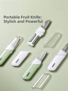 Portable Multi-Functional Fruit Knife Home Student Dormitory Use Small Knife Gourd Fruit Peeler Kitchen Cooking Tool Etravel