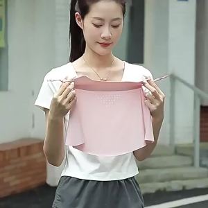 Women Sun Protection Face Mask Cycling Neck Gaiter Ice Silk Breathable Vents Thin Lightweight Hiking Driving Ladies Face Cover
