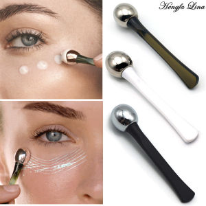 Hengfa Lina Eye Roller Massage Stick Eye Cream Applicator Cosmetic Spatula Anti Wrinkle Facial Spoon Gold Alloy Face Thin Skin Care Tool
