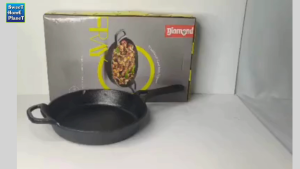 DIAMOND FRY Pre-Seasoned Cast Iron Frypan  Cast Iron Skillet  Frying Pan  Iron Fry Pan Cast Iron Utensils for Cooking Gas and Induction