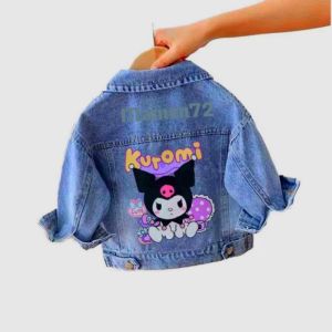 JAKET JEANS ANAK MOTIF LABUBU KUROMI