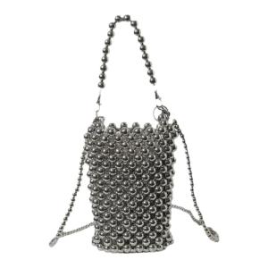 Fashionable Beaded Handbag Womens New Style Photography Friendly Mobile Phone Bag Pearl Chain Crossbody Small Handbag