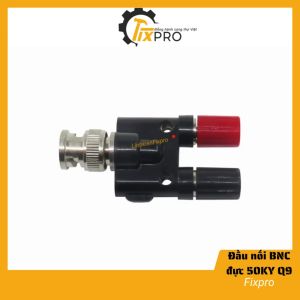 Đầu nối BNC 50KY Q9 đực kết nối phích cắm chuối 4mm Ổ cắm BNC đực chân đồng loại xịn