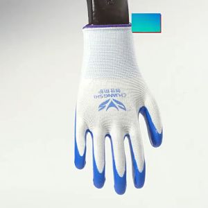 Wear-resistant nitrile construction site labor protection gloves 43g per pair