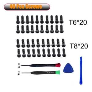 40Pcs T6 T8 Screws Gamepad Repair Part Screwdrivers Replacement Tools for XBOX Series S/X Xbox One S/Xbox 360 Controller