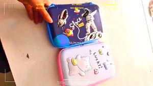 [Large Size] Pencil Box 3D Unicorn Cute Pencil Case School Stationery Box Large Capacity Pencil Cases for Student Pen Bag Kawaii Storage Box Waterproof Zipper Scrubbable Kotak Pencil
