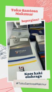 BELI 1 ISI 6 PASANG Kaos Kaki Sport / Olah Raga Ailaishi Motif Garis Sebetis GROSIR