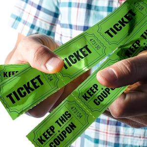 WHPHous | New Sale Colorful Tearable Raffle Tickets Double Rolls Admission Ticket For Events Competitions Classroom Rewards Carnivals