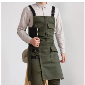 Denim apron gred tinggi logo logo susu teh kedai kopi pakaian kerja pelayan