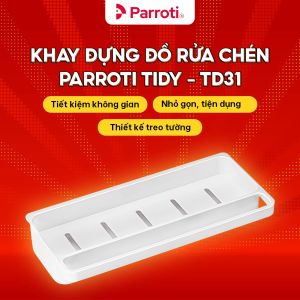 Giỏ đựng đồ rửa chén cao cấp khay đựng miếng rửa bát có khay chứa nước - Parroti Tidy - TD31