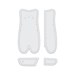 YOMDID 4pcs Cat-shaped Sewing Templates with Movable Arms Small Quilting Templates Transparent Craft Templates for Sewing