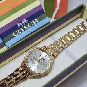 New Stok - Viral - Best Seller - Jam Tangan Wanita Coach-est1946 Premium Mewah Tali Rantai Diamond