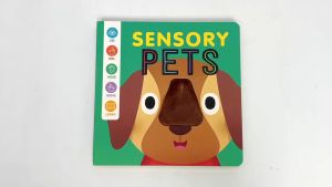 Pets Sensory Board Book with Mindful Sensory Activity To See Touch Hear & Learn (Hardcover) For Toddlers