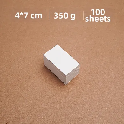 Blank Card Paper Handwritten DIY Flashcards English Words White Hard Card Drawing Postcards Memory Handcards Scrapbooking Bean Book Making Small Cards