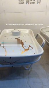 Wadah Saji Set 3 Mangkok Plus Tutup dan Rak Prasmanan Penghangat Berkualitas Vicenza BBABC 751