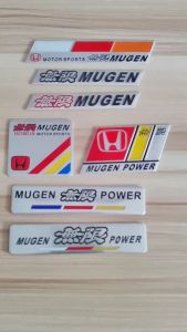 COD car motor styling 3d aluminum car emblem sticker rear trunk body fender auto window alloy sticker Car Honda Mugen Sports retrofit label body sticker carbon fiber sticker