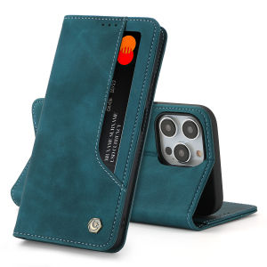Business Leather Case for iPhone 16 15 14 13 12 11 Pro Max 16E XR XS X 8 7 Plus SE Magnetic Flip Wallet Card Slot Phone Cover