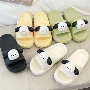 Managerialstore4re5 Dễ Thương Pochacco Dép lê nữ Non-Slip PVC dép đôi đi trong nhà Mùa Hè Mềm Mại Giản Dị Dép Đi Bộ Ngoài Trời